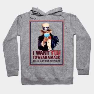 Uncle Sam I Want You To Wear A Mask Hoodie